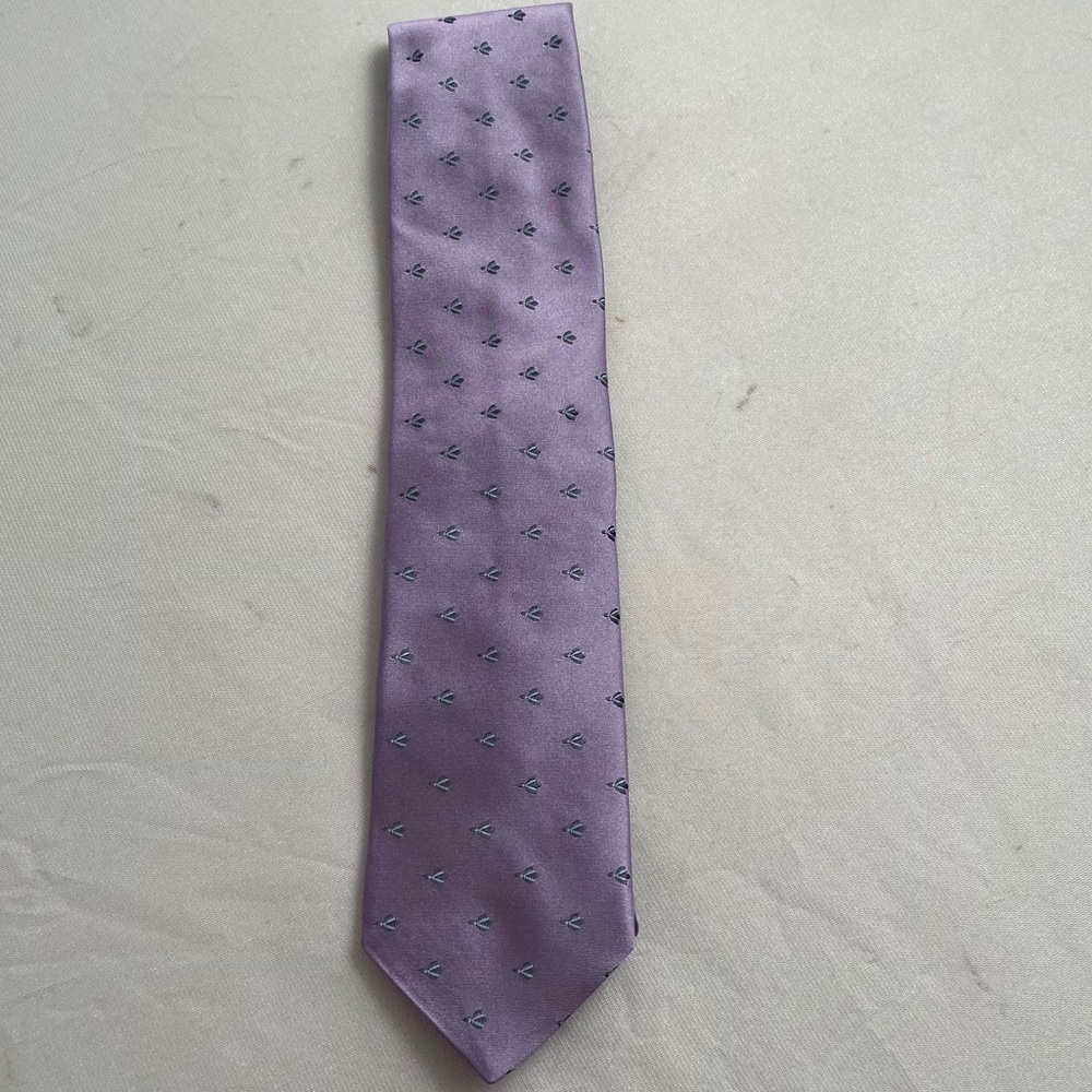 DKNY lavender and aqua vintage silk tie